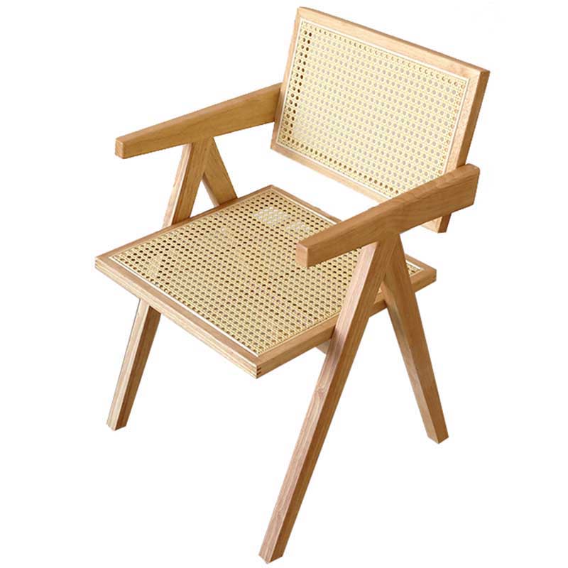 Contemporary Open Back Solid Wood Dining Arm Chair Kitchen Dining Arm Chair Natural 1 Piece Clearhalo ' kitchen&dining_furn' 'Dining Chairs' 'Dining Tables & Seating' 'dining_chair' 'furn' 'furn_dining_chair' 'Furniture' 'furniture_dining_chair' 'Kitchen & Dining Furniture' 'kitchen' 3493151