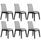 Faux Leather Contemporary Dining Room Chair Matte Finish Parsons Dining Chair Light Gray 6 Piece Set Clearhalo ' kitchen&dining_furn' 'Dining Chairs' 'Dining Tables & Seating' 'dining_chair' 'furn' 'furn_dining_chair' 'Furniture' 'furniture_dining_chair' 'Kitchen & Dining Furniture' 'kitchen' 3493167