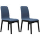 Faux Leather Contemporary Dining Room Chair Matte Finish Parsons Dining Chair Dark Blue 2 Piece Set Clearhalo ' kitchen&dining_furn' 'Dining Chairs' 'Dining Tables & Seating' 'dining_chair' 'furn' 'furn_dining_chair' 'Furniture' 'furniture_dining_chair' 'Kitchen & Dining Furniture' 'kitchen' 3493169