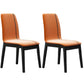 Faux Leather Contemporary Dining Room Chair Matte Finish Parsons Dining Chair Orange 2 Piece Set Clearhalo ' kitchen&dining_furn' 'Dining Chairs' 'Dining Tables & Seating' 'dining_chair' 'furn' 'furn_dining_chair' 'Furniture' 'furniture_dining_chair' 'Kitchen & Dining Furniture' 'kitchen' 3493176
