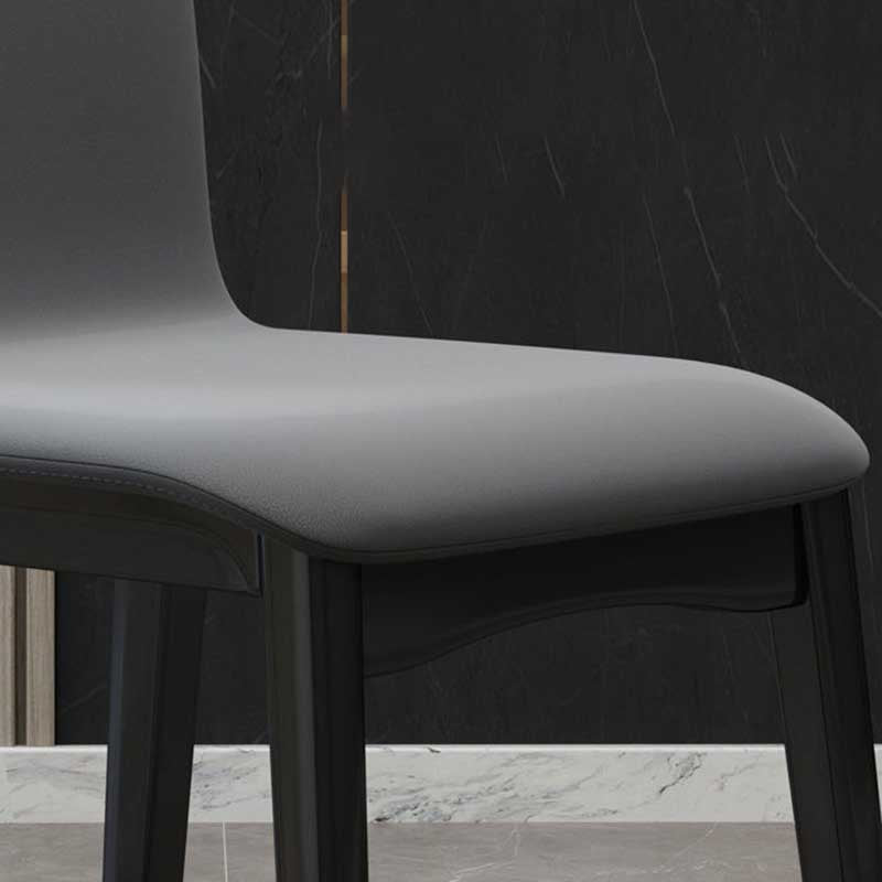 Faux Leather Contemporary Dining Room Chair Matte Finish Parsons Dining Chair Clearhalo ' kitchen&dining_furn' 'Dining Chairs' 'Dining Tables & Seating' 'dining_chair' 'furn' 'furn_dining_chair' 'Furniture' 'furniture_dining_chair' 'Kitchen & Dining Furniture' 'kitchen' 3493177