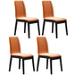 Faux Leather Contemporary Dining Room Chair Matte Finish Parsons Dining Chair Orange 4 Piece Set Clearhalo ' kitchen&dining_furn' 'Dining Chairs' 'Dining Tables & Seating' 'dining_chair' 'furn' 'furn_dining_chair' 'Furniture' 'furniture_dining_chair' 'Kitchen & Dining Furniture' 'kitchen' 3493178