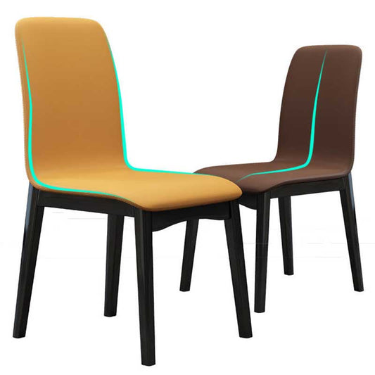 Faux Leather Contemporary Dining Room Chair Matte Finish Parsons Dining Chair Clearhalo ' kitchen&dining_furn' 'Dining Chairs' 'Dining Tables & Seating' 'dining_chair' 'furn' 'furn_dining_chair' 'Furniture' 'furniture_dining_chair' 'Kitchen & Dining Furniture' 'kitchen' 3493184