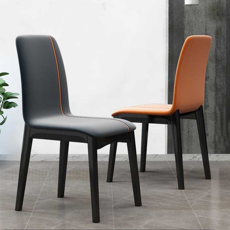 Faux Leather Contemporary Dining Room Chair Matte Finish Parsons Dining Chair Clearhalo ' kitchen&dining_furn' 'Dining Chairs' 'Dining Tables & Seating' 'dining_chair' 'furn' 'furn_dining_chair' 'Furniture' 'furniture_dining_chair' 'Kitchen & Dining Furniture' 'kitchen' 3493185