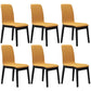 Faux Leather Contemporary Dining Room Chair Matte Finish Parsons Dining Chair Yellow 6 Piece Set Clearhalo ' kitchen&dining_furn' 'Dining Chairs' 'Dining Tables & Seating' 'dining_chair' 'furn' 'furn_dining_chair' 'Furniture' 'furniture_dining_chair' 'Kitchen & Dining Furniture' 'kitchen' 3493186