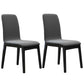 Faux Leather Contemporary Dining Room Chair Matte Finish Parsons Dining Chair Dark Gray 2 Piece Set Clearhalo ' kitchen&dining_furn' 'Dining Chairs' 'Dining Tables & Seating' 'dining_chair' 'furn' 'furn_dining_chair' 'Furniture' 'furniture_dining_chair' 'Kitchen & Dining Furniture' 'kitchen' 3493187