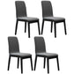 Faux Leather Contemporary Dining Room Chair Matte Finish Parsons Dining Chair Dark Gray 4 Piece Set Clearhalo ' kitchen&dining_furn' 'Dining Chairs' 'Dining Tables & Seating' 'dining_chair' 'furn' 'furn_dining_chair' 'Furniture' 'furniture_dining_chair' 'Kitchen & Dining Furniture' 'kitchen' 3493188