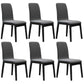 Faux Leather Contemporary Dining Room Chair Matte Finish Parsons Dining Chair Dark Gray 6 Piece Set Clearhalo ' kitchen&dining_furn' 'Dining Chairs' 'Dining Tables & Seating' 'dining_chair' 'furn' 'furn_dining_chair' 'Furniture' 'furniture_dining_chair' 'Kitchen & Dining Furniture' 'kitchen' 3493189