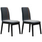 Faux Leather Contemporary Dining Room Chair Matte Finish Parsons Dining Chair Dark Blue-Gray 2 Piece Set Clearhalo ' kitchen&dining_furn' 'Dining Chairs' 'Dining Tables & Seating' 'dining_chair' 'furn' 'furn_dining_chair' 'Furniture' 'furniture_dining_chair' 'Kitchen & Dining Furniture' 'kitchen' 3493190