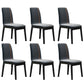 Faux Leather Contemporary Dining Room Chair Matte Finish Parsons Dining Chair Dark Blue-Gray 6 Piece Set Clearhalo ' kitchen&dining_furn' 'Dining Chairs' 'Dining Tables & Seating' 'dining_chair' 'furn' 'furn_dining_chair' 'Furniture' 'furniture_dining_chair' 'Kitchen & Dining Furniture' 'kitchen' 3493192