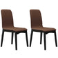 Faux Leather Contemporary Dining Room Chair Matte Finish Parsons Dining Chair Coffee 2 Piece Set Clearhalo ' kitchen&dining_furn' 'Dining Chairs' 'Dining Tables & Seating' 'dining_chair' 'furn' 'furn_dining_chair' 'Furniture' 'furniture_dining_chair' 'Kitchen & Dining Furniture' 'kitchen' 3493193
