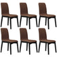 Faux Leather Contemporary Dining Room Chair Matte Finish Parsons Dining Chair Coffee 6 Piece Set Clearhalo ' kitchen&dining_furn' 'Dining Chairs' 'Dining Tables & Seating' 'dining_chair' 'furn' 'furn_dining_chair' 'Furniture' 'furniture_dining_chair' 'Kitchen & Dining Furniture' 'kitchen' 3493195