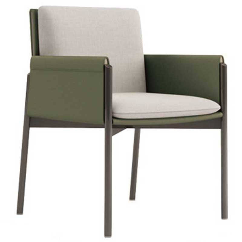 Metal Contemporary Dining Room Dining Arm Chair Matte Finish Square Dining Chair with Black Legs Blackish Green 1 Piece Clearhalo ' kitchen&dining_furn' 'Dining Chairs' 'Dining Tables & Seating' 'dining_chair' 'furn' 'furn_dining_chair' 'Furniture' 'furniture_dining_chair' 'Kitchen & Dining Furniture' 'kitchen' 3493197