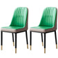 Metal Base Indoor Chair 18'' Wide Parsons Leather Chair for Restaurant Gray-Green 2 Piece Set Clearhalo ' kitchen&dining_furn' 'Dining Chairs' 'Dining Tables & Seating' 'dining_chair' 'furn' 'furn_dining_chair' 'Furniture' 'furniture_dining_chair' 'Kitchen & Dining Furniture' 'kitchen' 3493220
