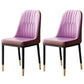Metal Base Indoor Chair 18'' Wide Parsons Leather Chair for Restaurant Purple 2 Piece Set Clearhalo ' kitchen&dining_furn' 'Dining Chairs' 'Dining Tables & Seating' 'dining_chair' 'furn' 'furn_dining_chair' 'Furniture' 'furniture_dining_chair' 'Kitchen & Dining Furniture' 'kitchen' 3493225