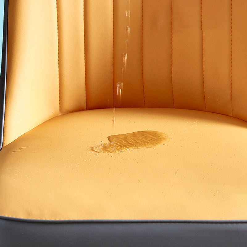 Metal Base Indoor Chair 18'' Wide Parsons Leather Chair for Restaurant Clearhalo ' kitchen&dining_furn' 'Dining Chairs' 'Dining Tables & Seating' 'dining_chair' 'furn' 'furn_dining_chair' 'Furniture' 'furniture_dining_chair' 'Kitchen & Dining Furniture' 'kitchen' 3493230