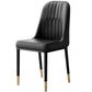 Metal Base Indoor Chair 18'' Wide Parsons Leather Chair for Restaurant Black 1 Piece Clearhalo ' kitchen&dining_furn' 'Dining Chairs' 'Dining Tables & Seating' 'dining_chair' 'furn' 'furn_dining_chair' 'Furniture' 'furniture_dining_chair' 'Kitchen & Dining Furniture' 'kitchen' 3493236