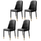 Metal Base Indoor Chair 18'' Wide Parsons Leather Chair for Restaurant Black 4 Piece Set Clearhalo ' kitchen&dining_furn' 'Dining Chairs' 'Dining Tables & Seating' 'dining_chair' 'furn' 'furn_dining_chair' 'Furniture' 'furniture_dining_chair' 'Kitchen & Dining Furniture' 'kitchen' 3493240