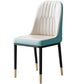 Metal Base Indoor Chair 18'' Wide Parsons Leather Chair for Restaurant White-Blue 1 Piece Clearhalo ' kitchen&dining_furn' 'Dining Chairs' 'Dining Tables & Seating' 'dining_chair' 'furn' 'furn_dining_chair' 'Furniture' 'furniture_dining_chair' 'Kitchen & Dining Furniture' 'kitchen' 3493244