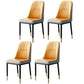Metal Base Indoor Chair 18'' Wide Parsons Leather Chair for Restaurant Gray-Orange 4 Piece Set Clearhalo ' kitchen&dining_furn' 'Dining Chairs' 'Dining Tables & Seating' 'dining_chair' 'furn' 'furn_dining_chair' 'Furniture' 'furniture_dining_chair' 'Kitchen & Dining Furniture' 'kitchen' 3493249