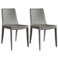 Contemporary Kitchen PU Leather Dining Side Chair Parson Dining Side Chair Grey 2 Piece Set Clearhalo ' kitchen&dining_furn' 'Dining Chairs' 'Dining Tables & Seating' 'dining_chair' 'furn' 'furn_dining_chair' 'Furniture' 'furniture_dining_chair' 'Kitchen & Dining Furniture' 'kitchen' 3493268