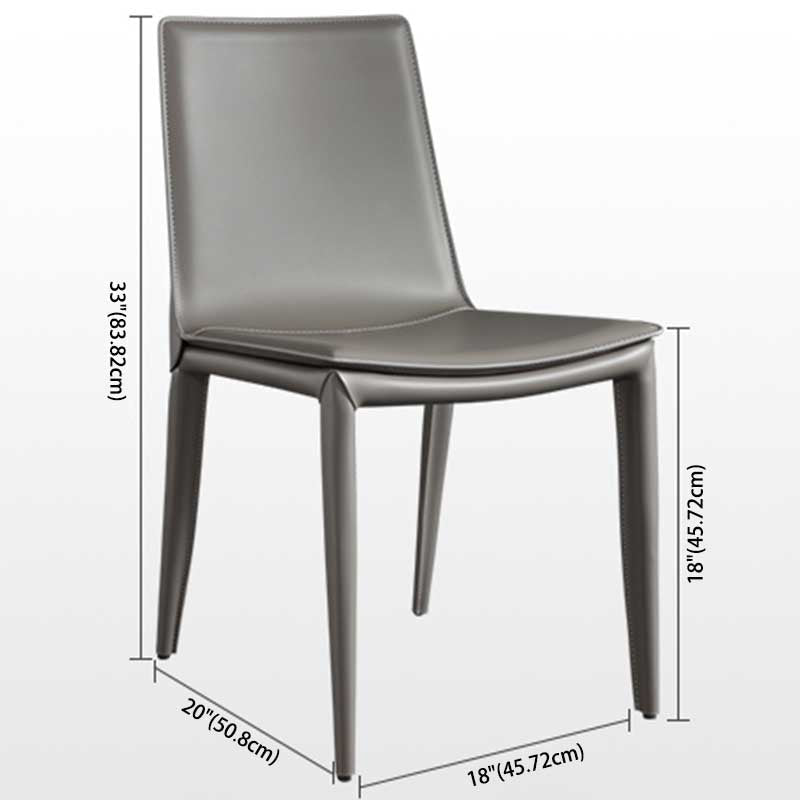 Contemporary Kitchen PU Leather Dining Side Chair Parson Dining Side Chair Clearhalo ' kitchen&dining_furn' 'Dining Chairs' 'Dining Tables & Seating' 'dining_chair' 'furn' 'furn_dining_chair' 'Furniture' 'furniture_dining_chair' 'Kitchen & Dining Furniture' 'kitchen' 3493273