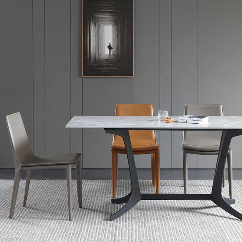 Contemporary Kitchen PU Leather Dining Side Chair Parson Dining Side Chair Clearhalo ' kitchen&dining_furn' 'Dining Chairs' 'Dining Tables & Seating' 'dining_chair' 'furn' 'furn_dining_chair' 'Furniture' 'furniture_dining_chair' 'Kitchen & Dining Furniture' 'kitchen' 3493280