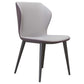 Contemporary Style Leather Dining Chair Wingback Side Chair for Home Use Light Gray 1 Piece Clearhalo ' kitchen&dining_furn' 'Dining Chairs' 'Dining Tables & Seating' 'dining_chair' 'furn' 'furn_dining_chair' 'Furniture' 'furniture_dining_chair' 'Kitchen & Dining Furniture' 'kitchen' 3493295