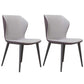 Contemporary Style Leather Dining Chair Wingback Side Chair for Home Use Light Gray 2 Piece Set Clearhalo ' kitchen&dining_furn' 'Dining Chairs' 'Dining Tables & Seating' 'dining_chair' 'furn' 'furn_dining_chair' 'Furniture' 'furniture_dining_chair' 'Kitchen & Dining Furniture' 'kitchen' 3493298