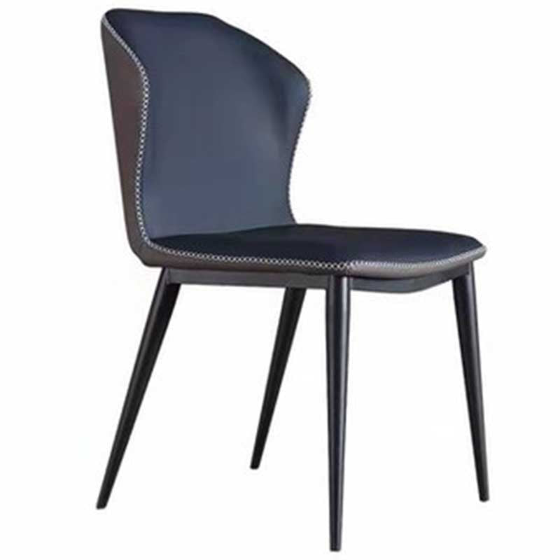 Contemporary Style Leather Dining Chair Wingback Side Chair for Home Use Blue 1 Piece Clearhalo ' kitchen&dining_furn' 'Dining Chairs' 'Dining Tables & Seating' 'dining_chair' 'furn' 'furn_dining_chair' 'Furniture' 'furniture_dining_chair' 'Kitchen & Dining Furniture' 'kitchen' 3493308