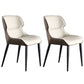 Modern Style Upholstered Chair Stackable Wingback Parsons Chair for Home White 2 Piece Set Clearhalo ' kitchen&dining_furn' 'Dining Chairs' 'Dining Tables & Seating' 'dining_chair' 'furn' 'furn_dining_chair' 'Furniture' 'furniture_dining_chair' 'Kitchen & Dining Furniture' 'kitchen' 3493316