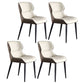 Modern Style Upholstered Chair Stackable Wingback Parsons Chair for Home White 4 Piece Set Clearhalo ' kitchen&dining_furn' 'Dining Chairs' 'Dining Tables & Seating' 'dining_chair' 'furn' 'furn_dining_chair' 'Furniture' 'furniture_dining_chair' 'Kitchen & Dining Furniture' 'kitchen' 3493317