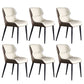 Modern Style Upholstered Chair Stackable Wingback Parsons Chair for Home White 6 Piece Set Clearhalo ' kitchen&dining_furn' 'Dining Chairs' 'Dining Tables & Seating' 'dining_chair' 'furn' 'furn_dining_chair' 'Furniture' 'furniture_dining_chair' 'Kitchen & Dining Furniture' 'kitchen' 3493320