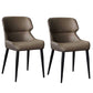Modern Style Upholstered Chair Stackable Wingback Parsons Chair for Home Brown 2 Piece Set Clearhalo ' kitchen&dining_furn' 'Dining Chairs' 'Dining Tables & Seating' 'dining_chair' 'furn' 'furn_dining_chair' 'Furniture' 'furniture_dining_chair' 'Kitchen & Dining Furniture' 'kitchen' 3493321
