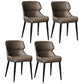 Modern Style Upholstered Chair Stackable Wingback Parsons Chair for Home Brown 4 Piece Set Clearhalo ' kitchen&dining_furn' 'Dining Chairs' 'Dining Tables & Seating' 'dining_chair' 'furn' 'furn_dining_chair' 'Furniture' 'furniture_dining_chair' 'Kitchen & Dining Furniture' 'kitchen' 3493323