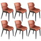 Modern Style Upholstered Chair Stackable Wingback Parsons Chair for Home Orange 6 Piece Set Clearhalo ' kitchen&dining_furn' 'Dining Chairs' 'Dining Tables & Seating' 'dining_chair' 'furn' 'furn_dining_chair' 'Furniture' 'furniture_dining_chair' 'Kitchen & Dining Furniture' 'kitchen' 3493331
