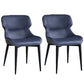 Modern Style Upholstered Chair Stackable Wingback Parsons Chair for Home Blue 2 Piece Set Clearhalo ' kitchen&dining_furn' 'Dining Chairs' 'Dining Tables & Seating' 'dining_chair' 'furn' 'furn_dining_chair' 'Furniture' 'furniture_dining_chair' 'Kitchen & Dining Furniture' 'kitchen' 3493333