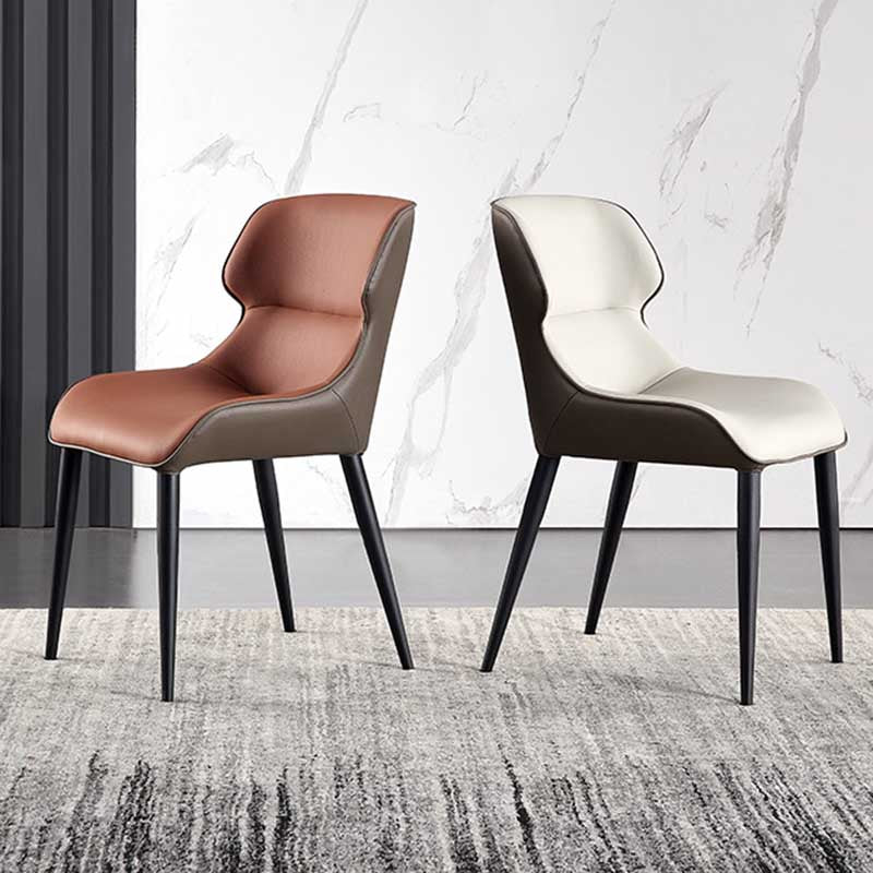Modern Style Upholstered Chair Stackable Wingback Parsons Chair for Home Clearhalo ' kitchen&dining_furn' 'Dining Chairs' 'Dining Tables & Seating' 'dining_chair' 'furn' 'furn_dining_chair' 'Furniture' 'furniture_dining_chair' 'Kitchen & Dining Furniture' 'kitchen' 3493340
