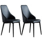 Industrial Dining Chair with 4 Black Metal Legs Solid Back Chair for Home Use Black 2 Piece Set Clearhalo ' kitchen&dining_furn' 'Dining Chairs' 'Dining Tables & Seating' 'dining_chair' 'furn' 'furn_dining_chair' 'Furniture' 'furniture_dining_chair' 'Kitchen & Dining Furniture' 'kitchen' 3493350