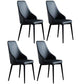 Industrial Dining Chair with 4 Black Metal Legs Solid Back Chair for Home Use Black 4 Piece Set Clearhalo ' kitchen&dining_furn' 'Dining Chairs' 'Dining Tables & Seating' 'dining_chair' 'furn' 'furn_dining_chair' 'Furniture' 'furniture_dining_chair' 'Kitchen & Dining Furniture' 'kitchen' 3493352