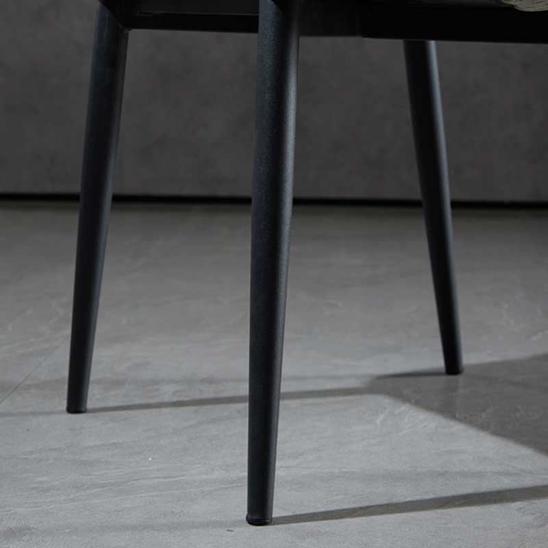 Industrial Dining Chair with 4 Black Metal Legs Solid Back Chair for Home Use Clearhalo ' kitchen&dining_furn' 'Dining Chairs' 'Dining Tables & Seating' 'dining_chair' 'furn' 'furn_dining_chair' 'Furniture' 'furniture_dining_chair' 'Kitchen & Dining Furniture' 'kitchen' 3493357