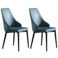 Industrial Dining Chair with 4 Black Metal Legs Solid Back Chair for Home Use Blue 2 Piece Set Clearhalo ' kitchen&dining_furn' 'Dining Chairs' 'Dining Tables & Seating' 'dining_chair' 'furn' 'furn_dining_chair' 'Furniture' 'furniture_dining_chair' 'Kitchen & Dining Furniture' 'kitchen' 3493366