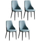 Industrial Dining Chair with 4 Black Metal Legs Solid Back Chair for Home Use Blue-Black 4 Piece Set Clearhalo ' kitchen&dining_furn' 'Dining Chairs' 'Dining Tables & Seating' 'dining_chair' 'furn' 'furn_dining_chair' 'Furniture' 'furniture_dining_chair' 'Kitchen & Dining Furniture' 'kitchen' 3493370