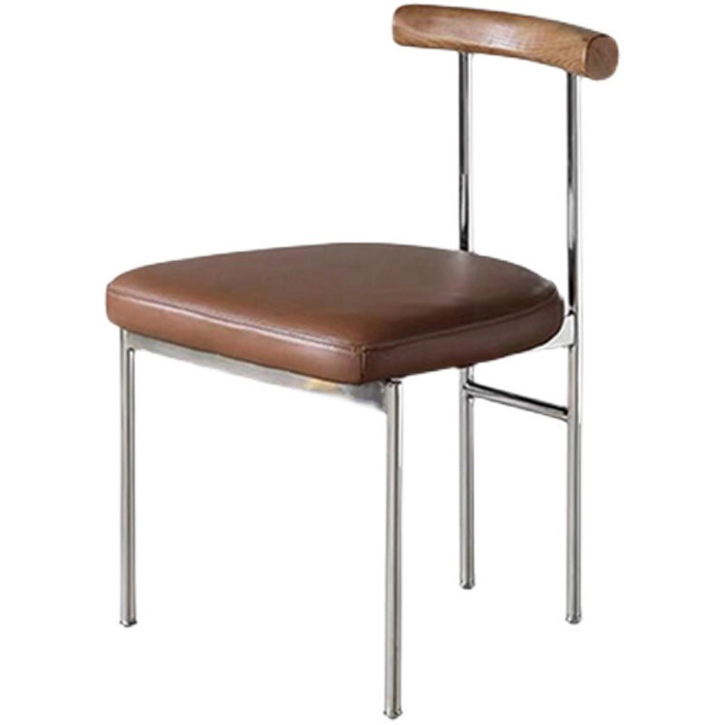 Metal Industrial Dining Room Side Chair Matte Finish Ladder Back Side Chair Clearhalo ' kitchen&dining_furn' 'Dining Chairs' 'Dining Tables & Seating' 'dining_chair' 'furn' 'furn_dining_chair' 'Furniture' 'furniture_dining_chair' 'Kitchen & Dining Furniture' 'kitchen' 3493381