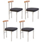 Metal Industrial Dining Room Side Chair Matte Finish Ladder Back Side Chair Black 4 Piece Set Clearhalo ' kitchen&dining_furn' 'Dining Chairs' 'Dining Tables & Seating' 'dining_chair' 'furn' 'furn_dining_chair' 'Furniture' 'furniture_dining_chair' 'Kitchen & Dining Furniture' 'kitchen' 3493382