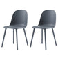 16'' Wide Dining Side Chairs Modern Plastic Indoor-Outdoor Solid Back Chair Grey 2 Piece Set Clearhalo ' kitchen&dining_furn' 'Dining Chairs' 'Dining Tables & Seating' 'dining_chair' 'furn' 'furn_dining_chair' 'Furniture' 'furniture_dining_chair' 'Kitchen & Dining Furniture' 'kitchen' 3493388