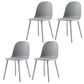 16'' Wide Dining Side Chairs Modern Plastic Indoor-Outdoor Solid Back Chair Light Gray 4 Piece Set Clearhalo ' kitchen&dining_furn' 'Dining Chairs' 'Dining Tables & Seating' 'dining_chair' 'furn' 'furn_dining_chair' 'Furniture' 'furniture_dining_chair' 'Kitchen & Dining Furniture' 'kitchen' 3493395
