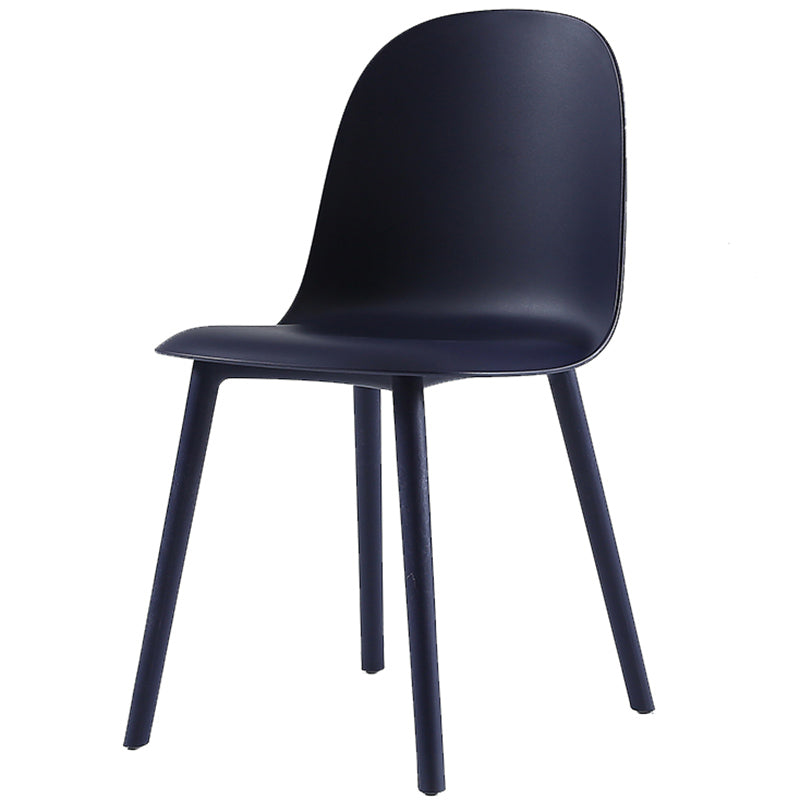 16'' Wide Dining Side Chairs Modern Plastic Indoor-Outdoor Solid Back Chair Blue 1 Piece Clearhalo ' kitchen&dining_furn' 'Dining Chairs' 'Dining Tables & Seating' 'dining_chair' 'furn' 'furn_dining_chair' 'Furniture' 'furniture_dining_chair' 'Kitchen & Dining Furniture' 'kitchen' 3493415