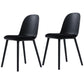 16'' Wide Dining Side Chairs Modern Plastic Indoor-Outdoor Solid Back Chair Gloss Black 2 Piece Set Clearhalo ' kitchen&dining_furn' 'Dining Chairs' 'Dining Tables & Seating' 'dining_chair' 'furn' 'furn_dining_chair' 'Furniture' 'furniture_dining_chair' 'Kitchen & Dining Furniture' 'kitchen' 3493419