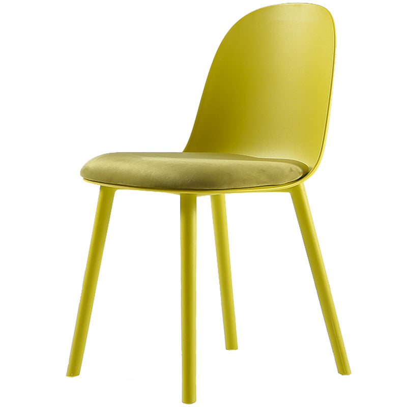 16'' Wide Dining Side Chairs Modern Plastic Indoor-Outdoor Solid Back Chair Ginger 1 Piece Clearhalo ' kitchen&dining_furn' 'Dining Chairs' 'Dining Tables & Seating' 'dining_chair' 'furn' 'furn_dining_chair' 'Furniture' 'furniture_dining_chair' 'Kitchen & Dining Furniture' 'kitchen' 3493427